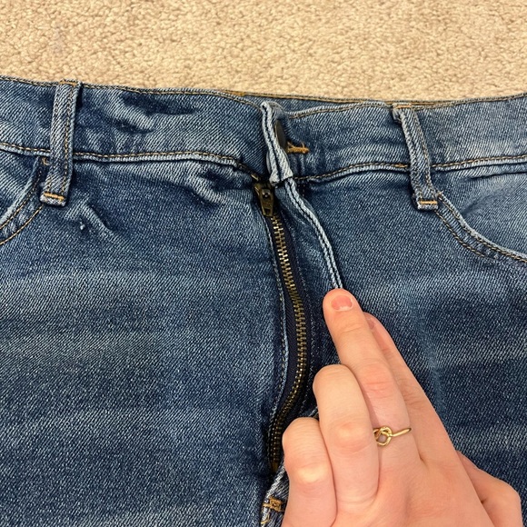 A.N.A. Frayed Hem Denim Jean Skirt - Picture 4 of 7